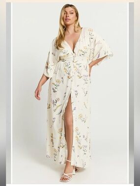 Showpo Inka Floral Dress with Front Slit